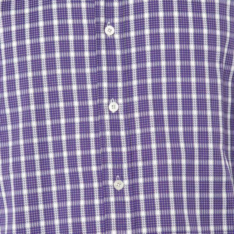 Pre Owned Tom Ford Purple Checked Cotton Shirt M