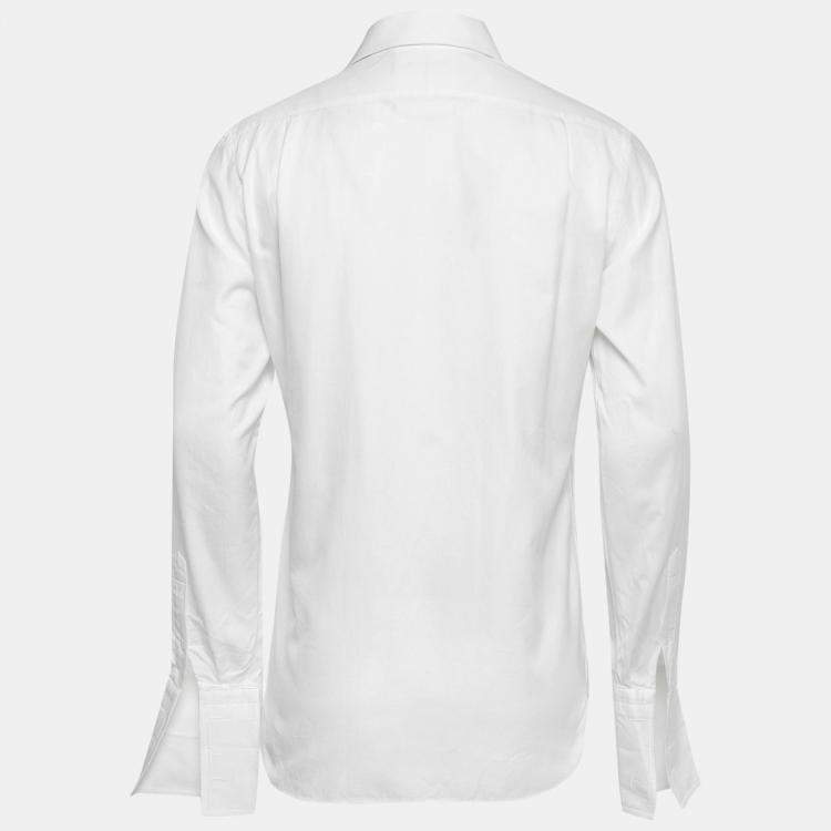 Pre Owned Tom Ford White Cotton French Cuffed Shirt S