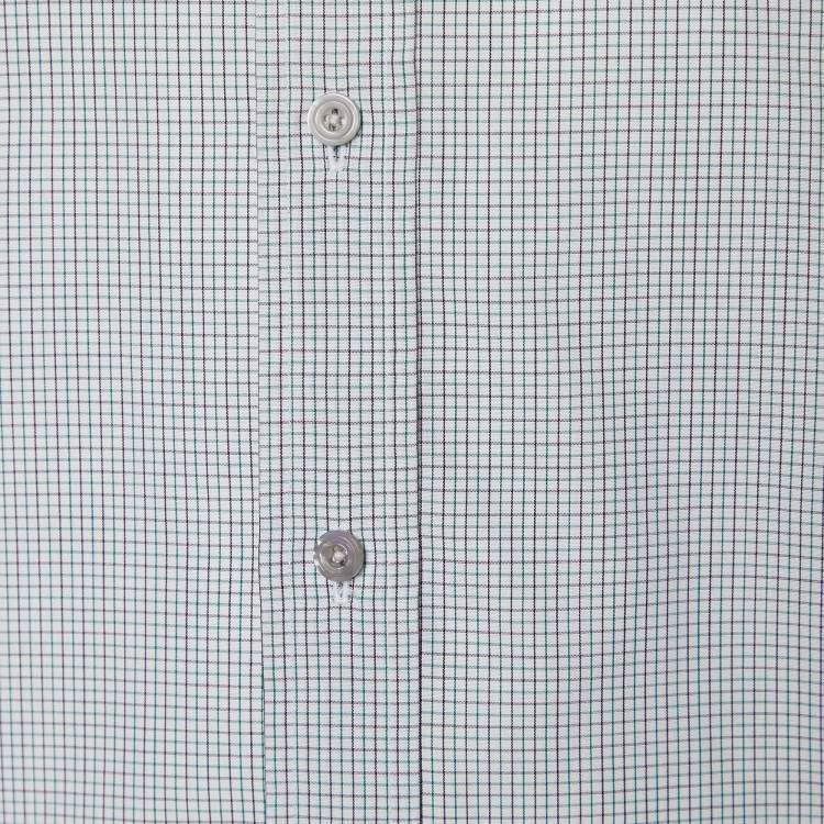 Pre Owned Tom Ford White Check Cotton Button Front Shirt 3XL