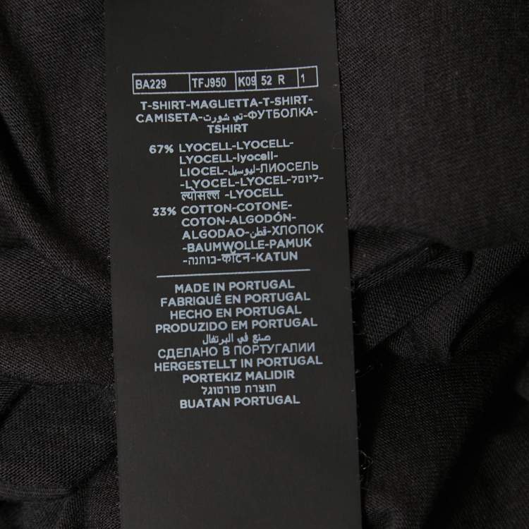 مملوكة مسبقًا Tom Ford Dark Grey Cotton-Blend Crewneck Polo T-Shirt XL