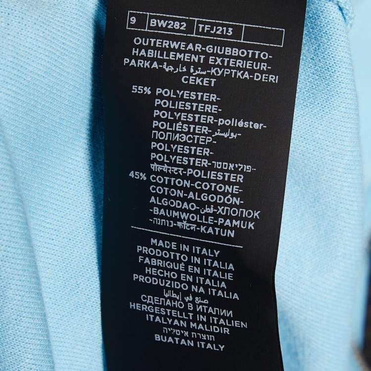 مملوكة مسبقًا Tom Ford Blue Technical Cotton Zip Up Hoodie XL