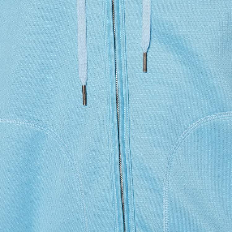 مملوكة مسبقًا Tom Ford Blue Technical Cotton Zip Up Hoodie XL