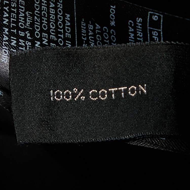 Pre Owned Tom Ford Black Cotton Button Front Shirt L