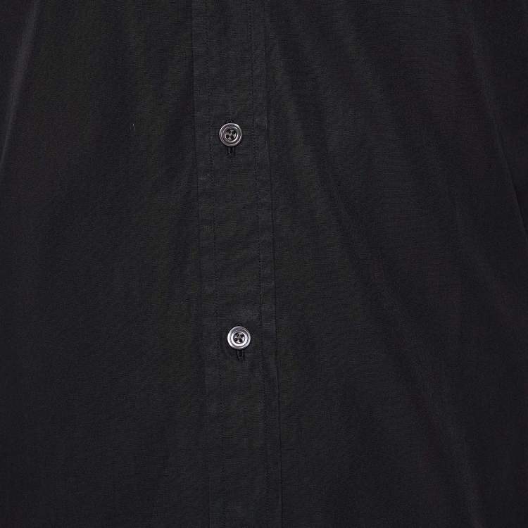 Pre Owned Tom Ford Black Cotton Button Front Shirt S