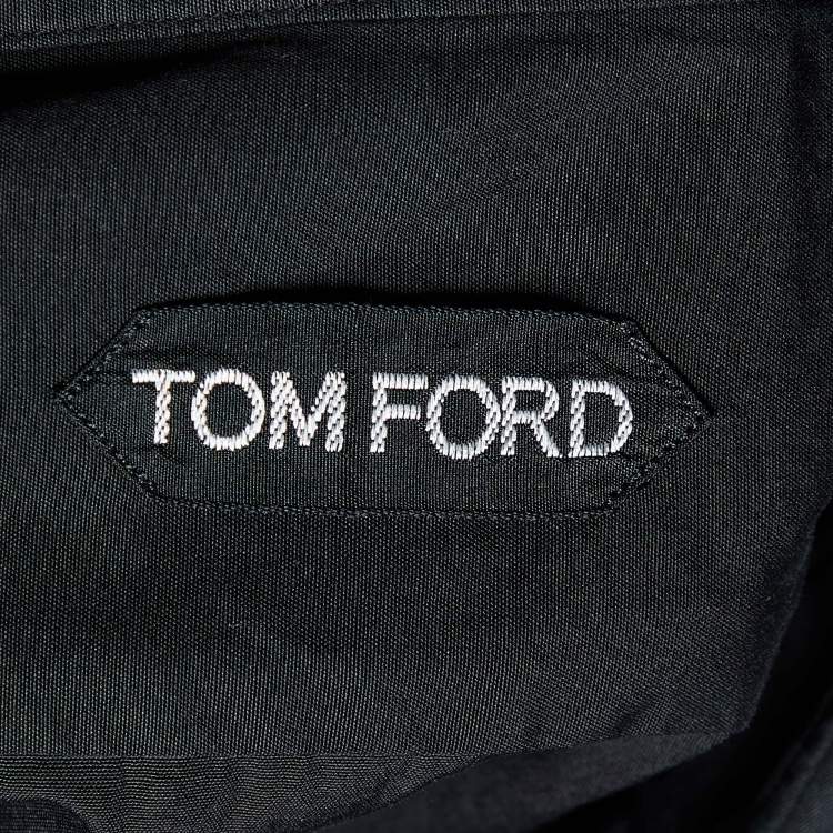 Pre Owned Tom Ford Black Cotton Button Front Shirt S