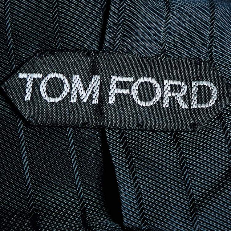 Pre Owned Tom Ford Black Textured Cotton & Silk Gilet S