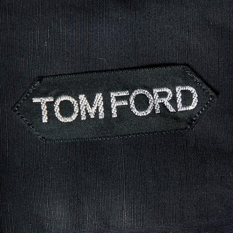 Pre Owned Tom Ford Black Cotton Button Front Shirt S