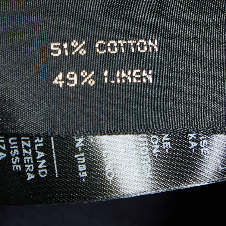 Pre Owned Tom Ford Black Cotton Button Front Shirt S