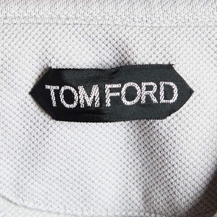 مملوكة مسبقًا Tom Ford Beige Cotton Pique Polo T-Shirt M