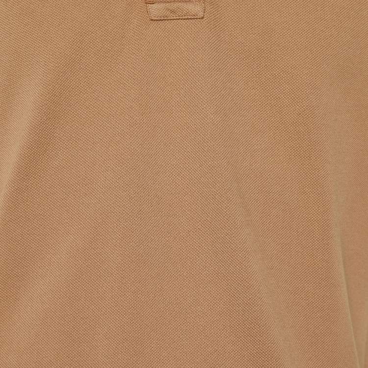 Pre Owned Tom Ford Brown Cotton Pique Polo T-Shirt M