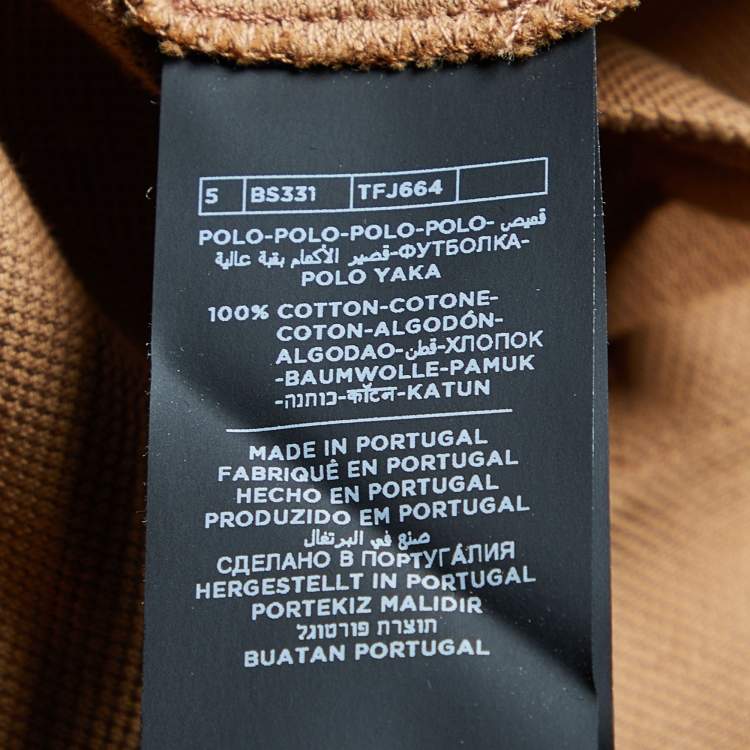 Pre Owned Tom Ford Brown Cotton Pique Polo T-Shirt M