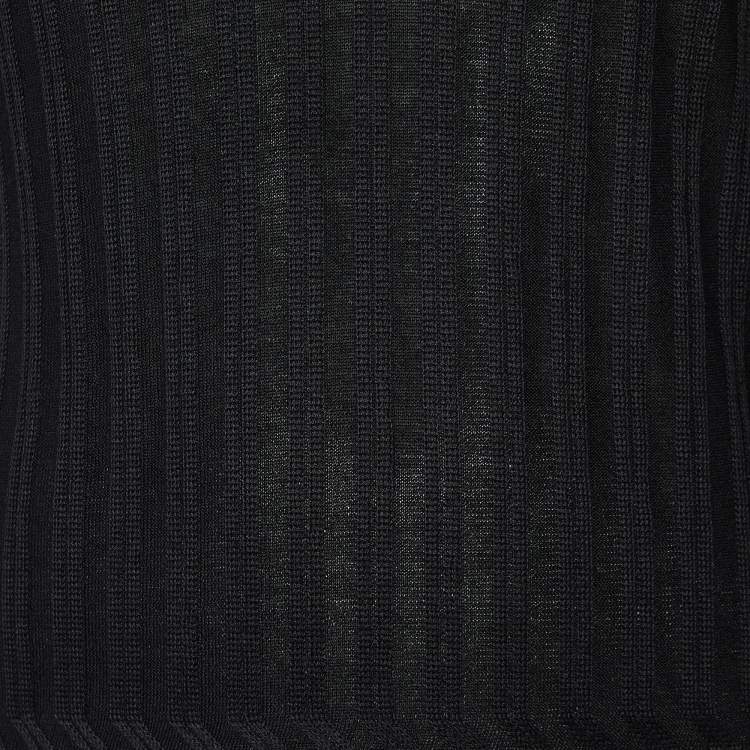 Pre Owned Tom Ford Black Cashmere & Silk Knit V-Neck Pullover M