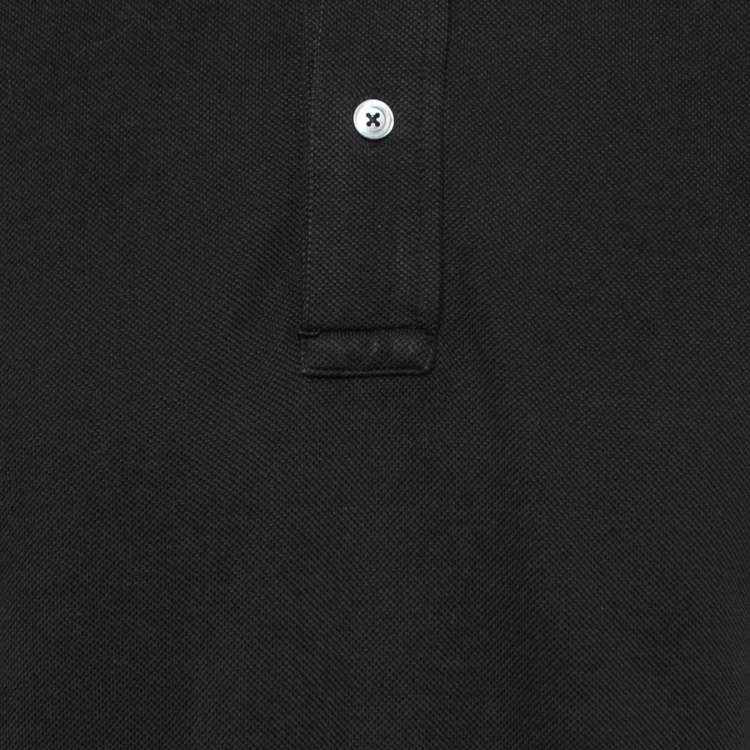 Pre Owned Tom Ford Black Cotton Pique Polo T-Shirt M