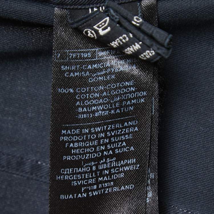 Pre Owned Tom Ford Black Cotton Button Front Shirt XL