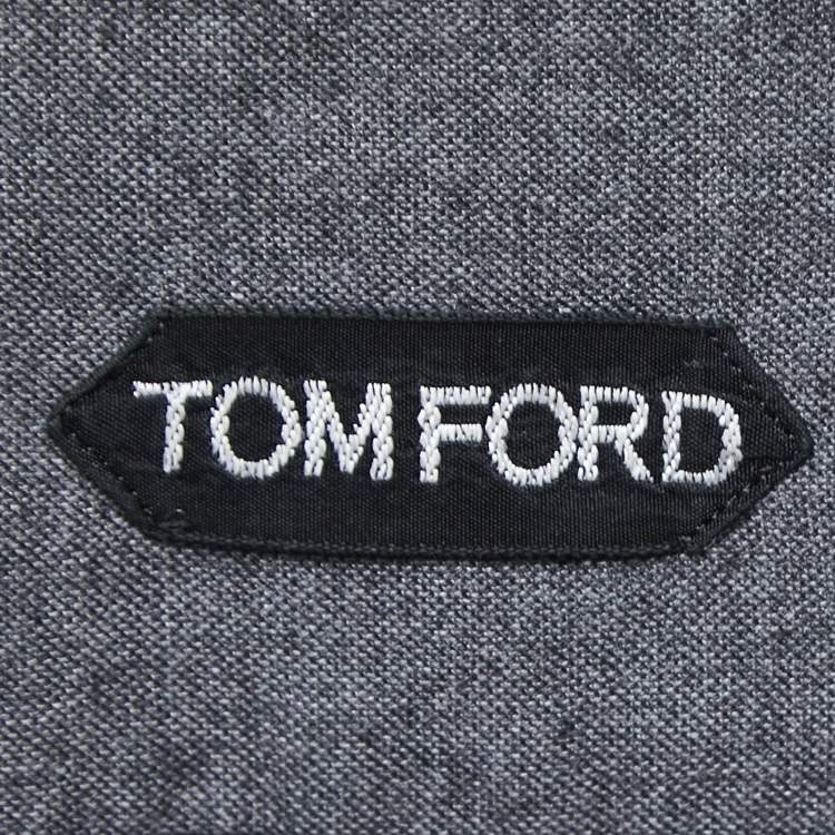 مملوكة مسبقًا Tom Ford Grey Cotton Blend Button Front Shirt L