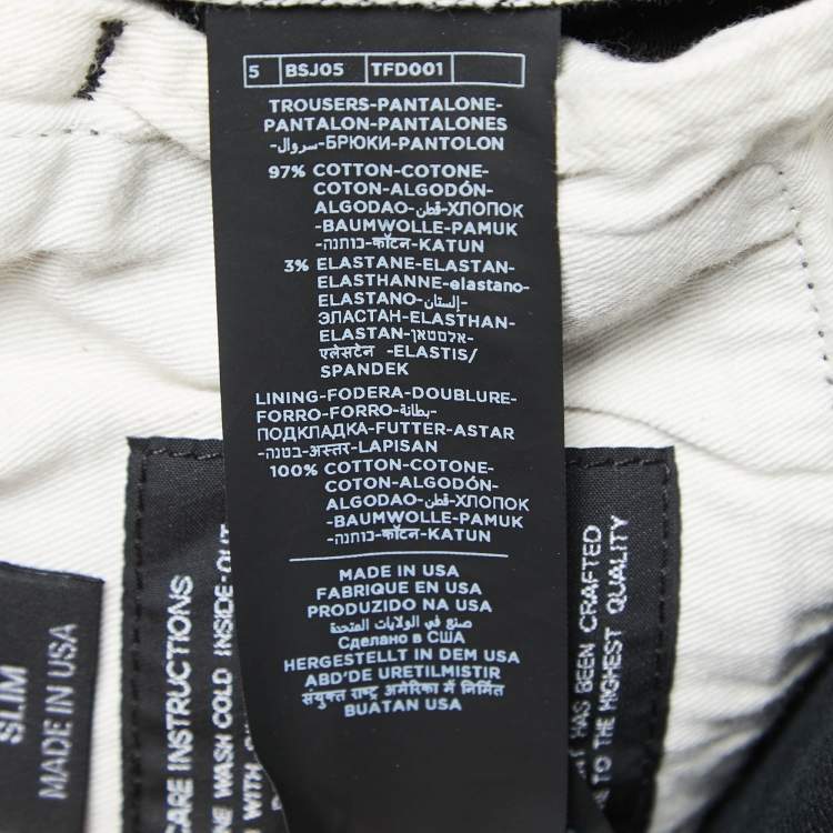 Pre Owned Tom Ford Black Denim Buttoned Jeans M Waist 32"