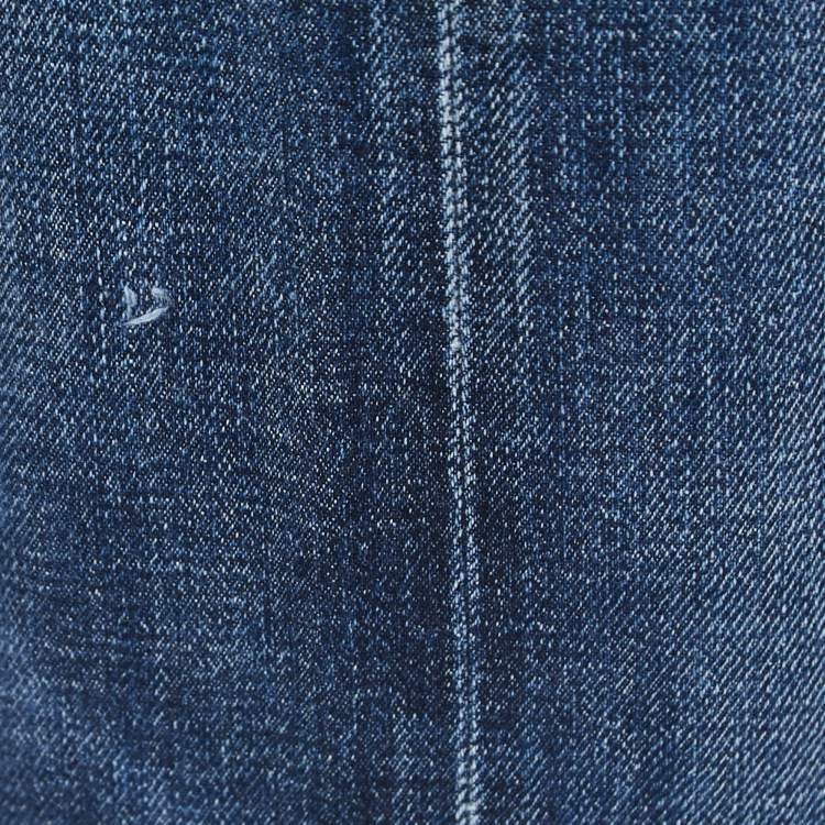 Pre Owned Tom Ford Blue Washed Denim Buttoned Straight Fit Jeans M Waist 33"