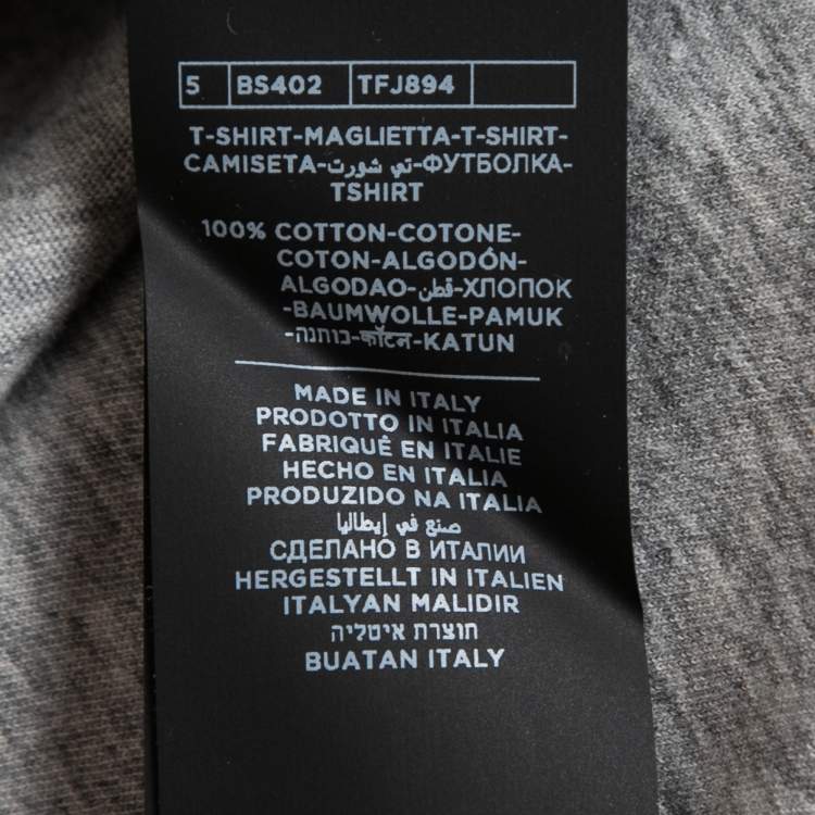 مملوكة مسبقًا Tom Ford Grey Cotton V-Neck Half Sleeve T-Shirt XL
