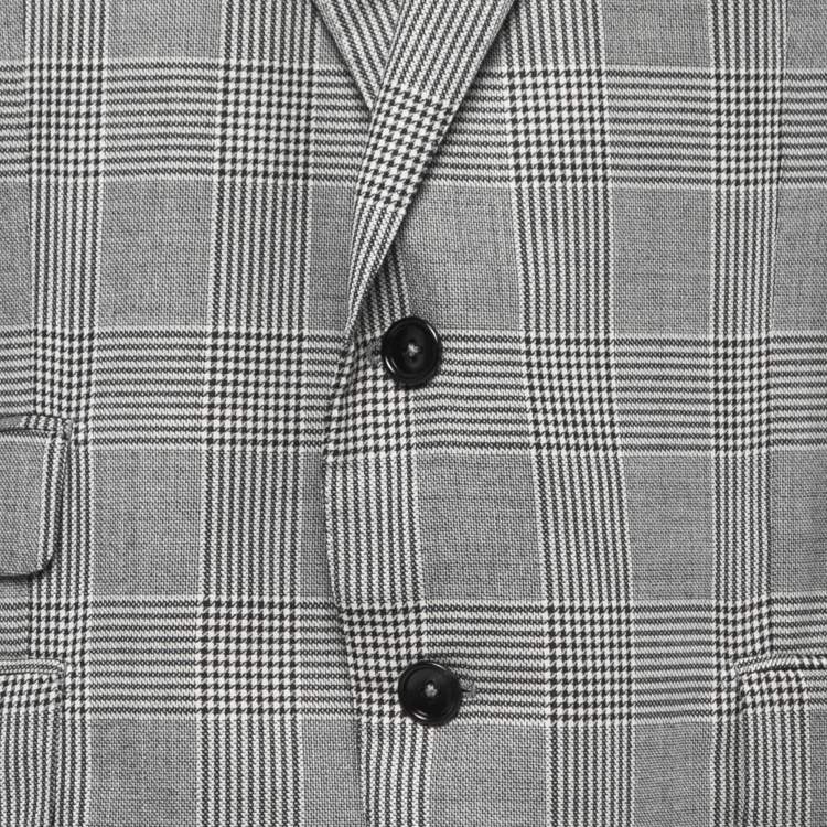 Pre Owned Tom Ford Charcoal Grey Checked Wool Single Breasted Blazer & Pant Suit 3XL