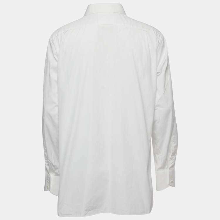 Pre Owned Tom Ford White Cotton Button Front Shirt 2XL