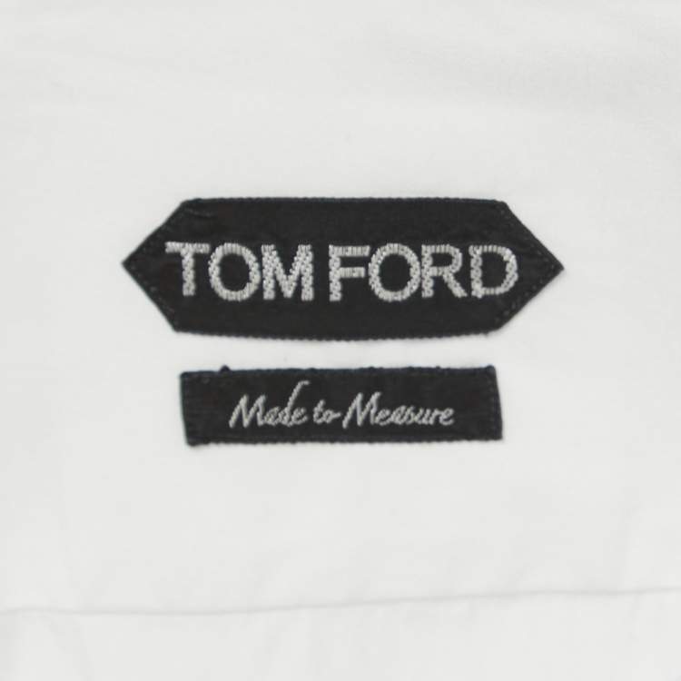 Pre Owned Tom Ford White Cotton Button Front Shirt 2XL