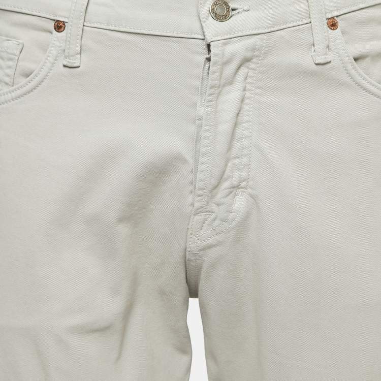 Pre Owned Tom Ford Grey Denim Buttoned Slim Fit Jeans XXL Waist 38"