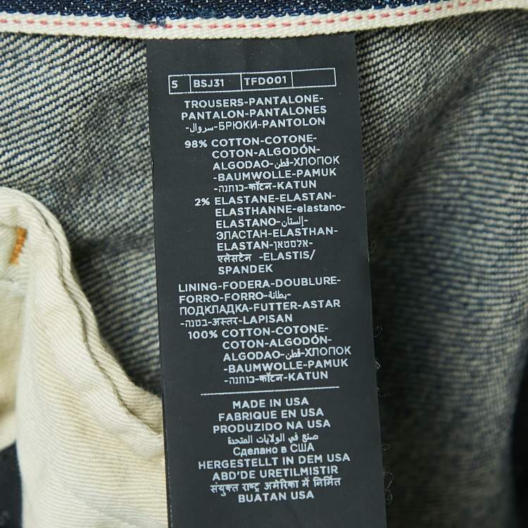 مملوكة مسبقًا Tom Ford Blue Washed Denim Straight Fit Jeans XXL Waist 38"