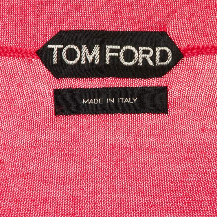 Pre Owned Tom Ford Pink Cashmere & Silk V-Neck Sweater XL