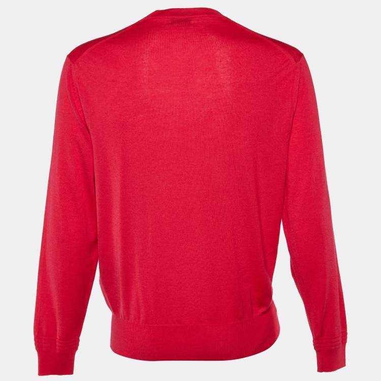 Pre Owned Tom Ford Pink Cashmere & Silk V-Neck Sweater XL