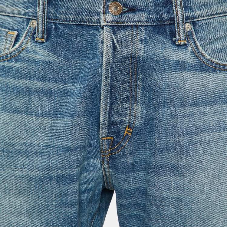 مملوكة مسبقًا Tom Ford Blue Denim Straight leg Jeans XL
