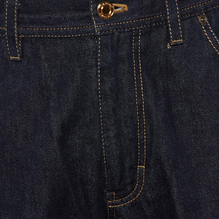 Pre Owned Tom Ford Navy Blue Denim Straight Leg Jeans L