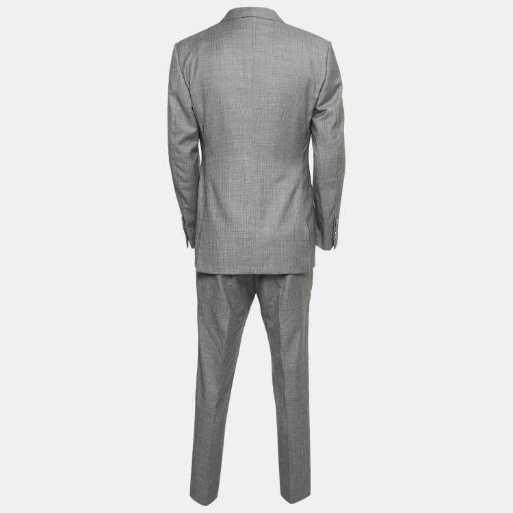 Pre Owned Tom Ford Grey Wool Tailored 3 Piece Suit L