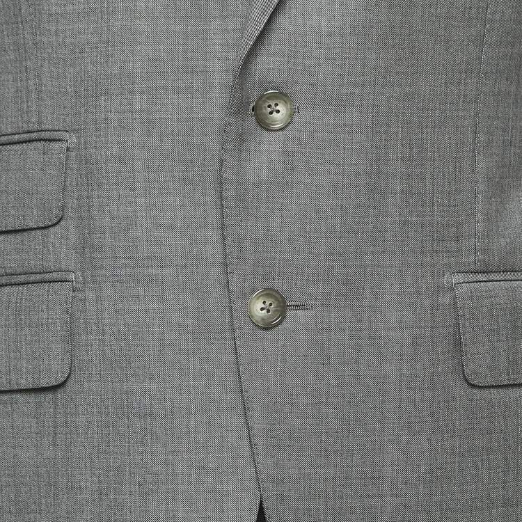 Pre Owned Tom Ford Grey Wool Tailored 3 Piece Suit L