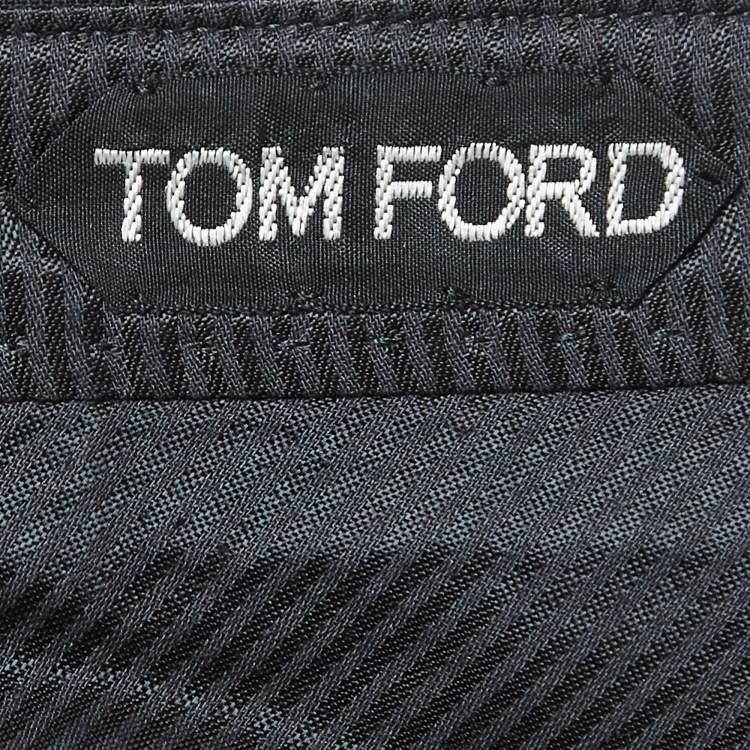 Pre Owned Tom Ford Black Wool Regular Fit Tailored Trousers 3XL