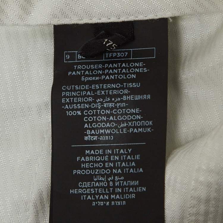 Pre Owned Tom Ford White Denim Regular Fit Trousers M/Waist 35"
