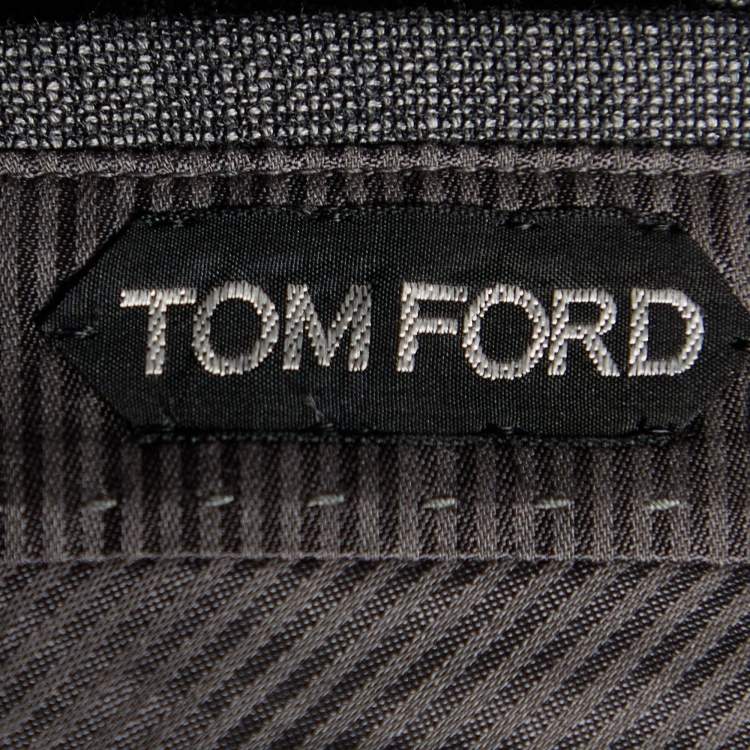 Pre Owned Tom Ford Charcoal Grey Wool & Silk Tailored Pants M