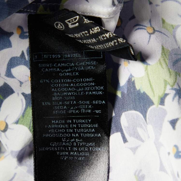 مملوكة مسبقًا Tom Ford Purple Floral Print Cotton Long Sleeve Shirt M