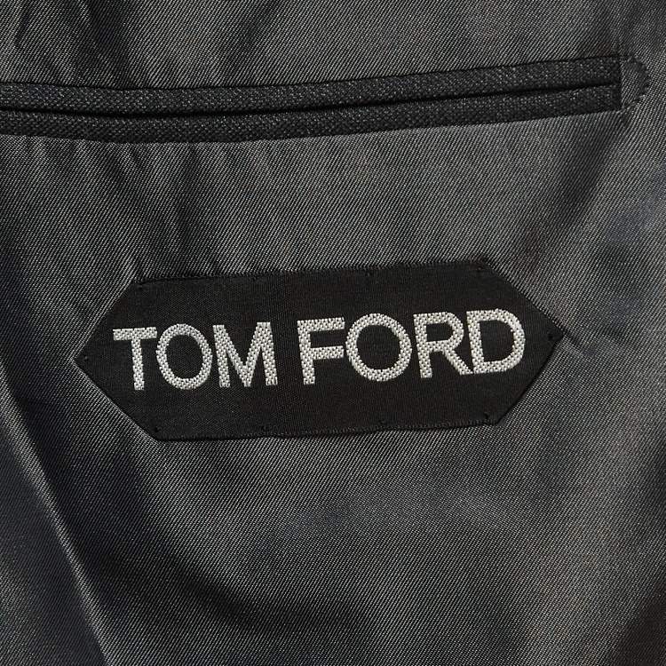 Pre Owned Tom Ford Grey Wool Double Breasted Blazer XXL