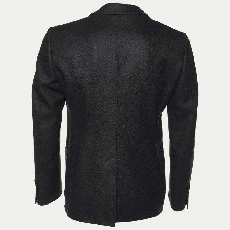 Pre Owned Tom Ford Charcoal Grey Wool Button Front Blazer M