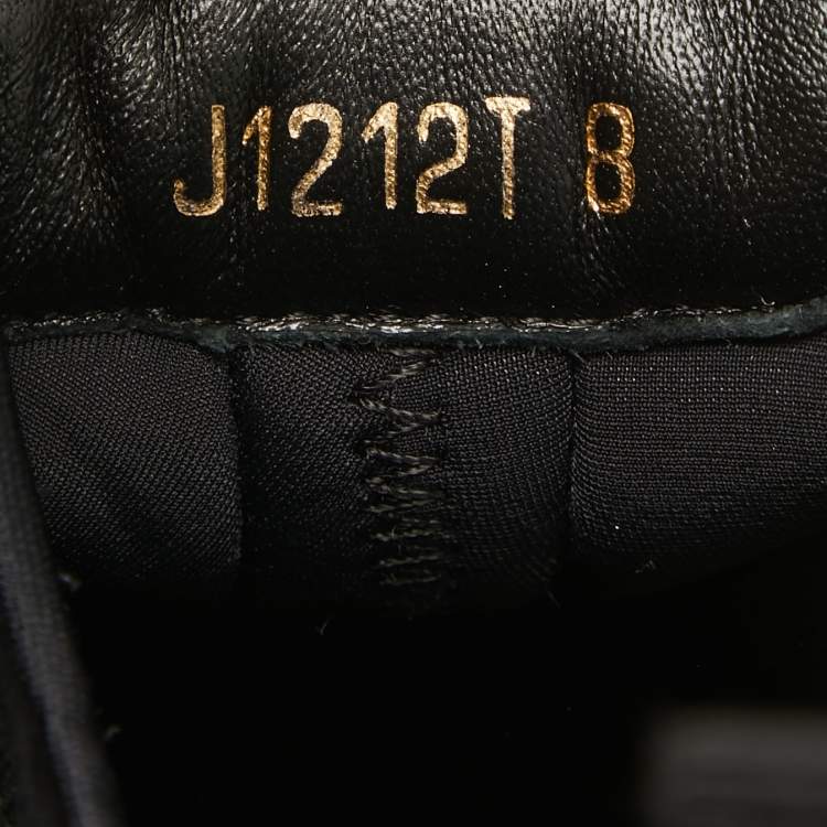 Pre Owned Tom Ford Black Leather and Neoprene Jago Lace Up  Sneakers Size 41