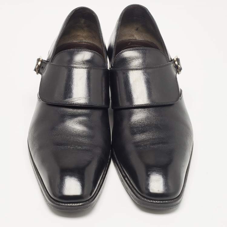 Pre Owned Tom Ford Black Leather Oxfords Size 43.5