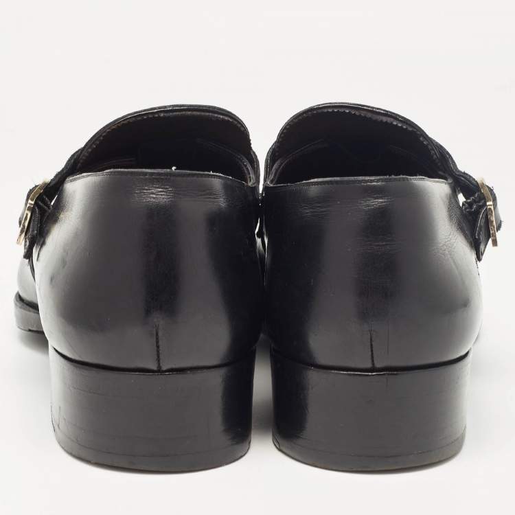 Pre Owned Tom Ford Black Leather Oxfords Size 43.5