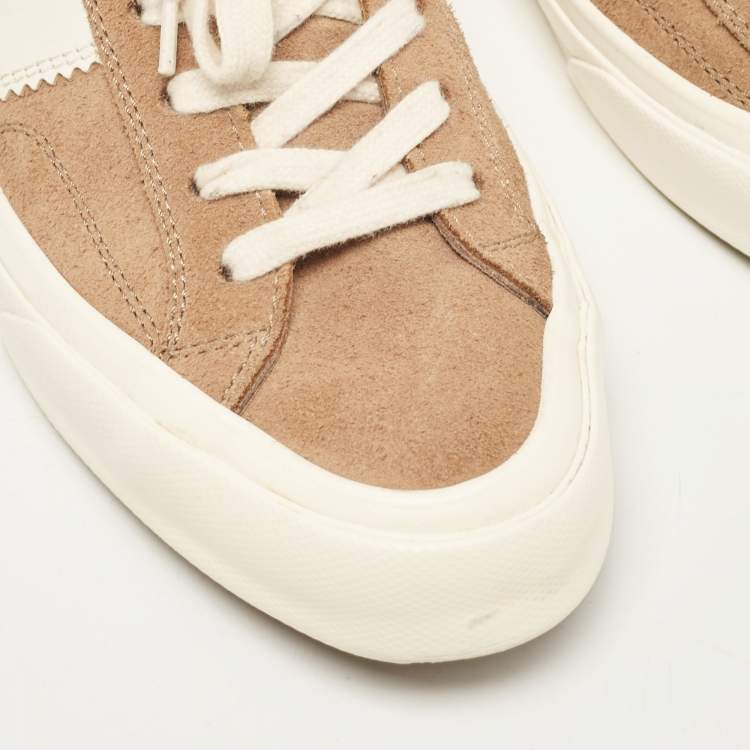 Pre Owned Tom Ford Brown Leather and Suede Cambridge Lace Up Sneakers Size 40