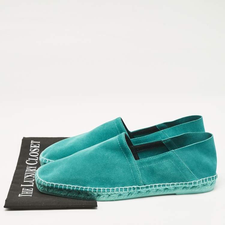 Pre Owned Tom Ford Blue Suede Barnes Slip On Espadrille Size 45