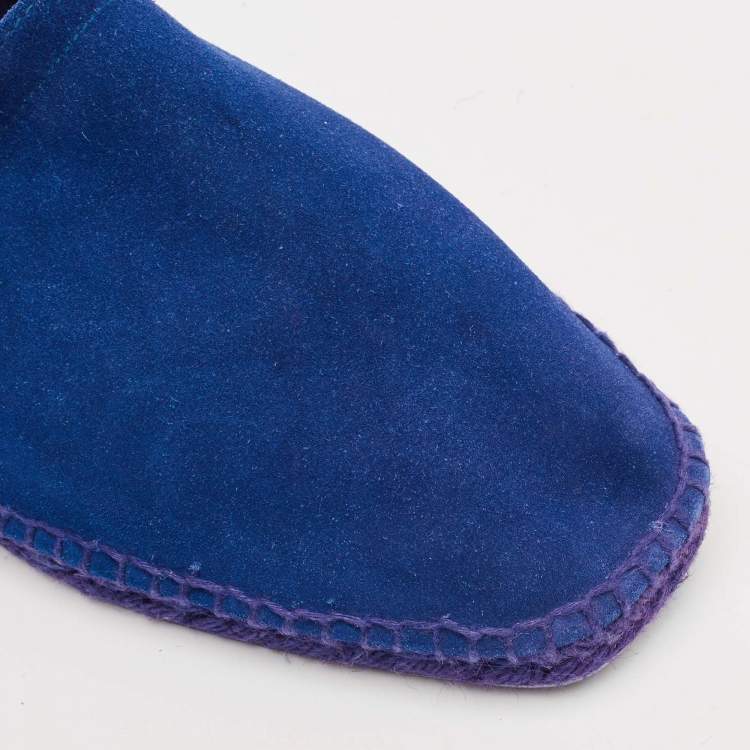 Pre Owned Tom Ford Navy Blue Suede Barnes Espadrilles Size 45