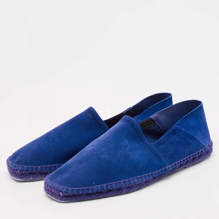 Pre Owned Tom Ford Navy Blue Suede Barnes Espadrilles Size 45