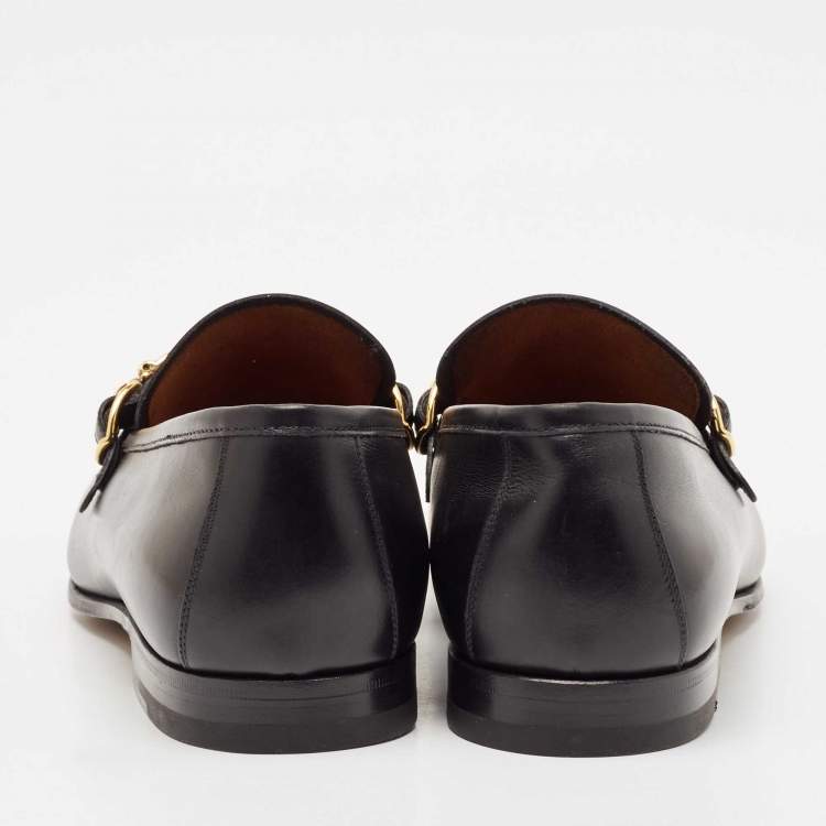 Pre Owned Tom Ford Black Leather Slip On Loafers Size 43