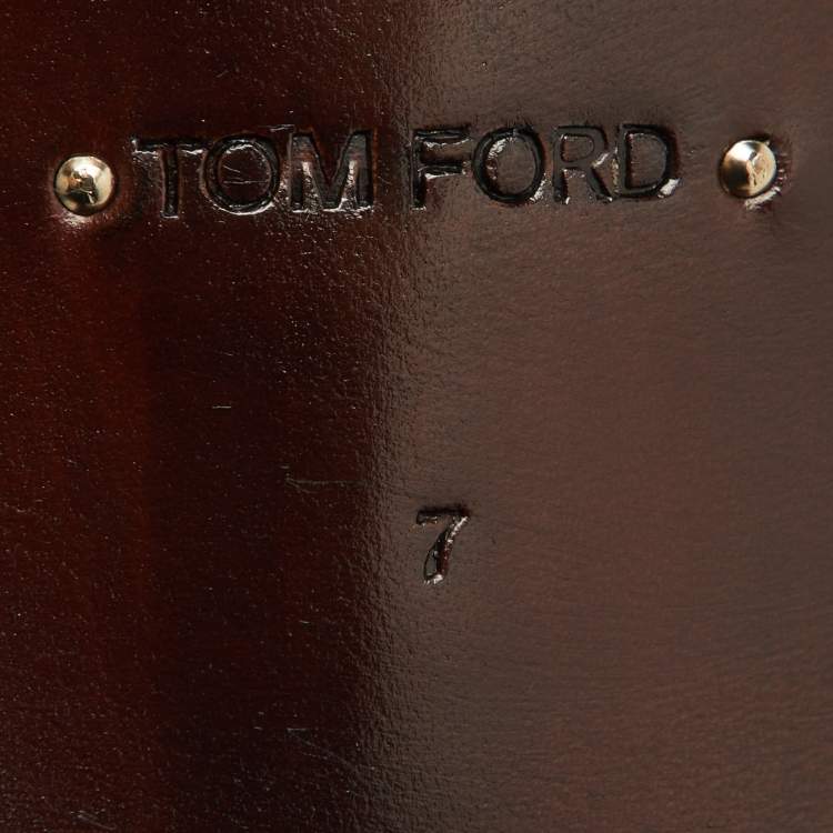 Pre Owned Tom Ford Black Leather Dover Slip On Loafers Size 40