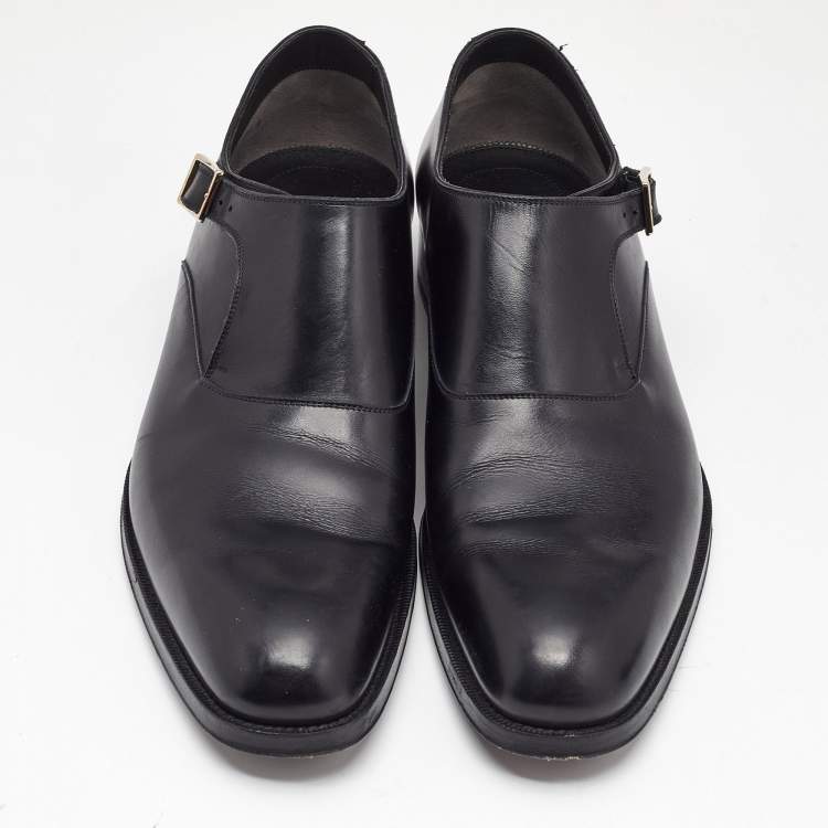Pre Owned Tom Ford Black Leather Buckle Oxfords Size 44