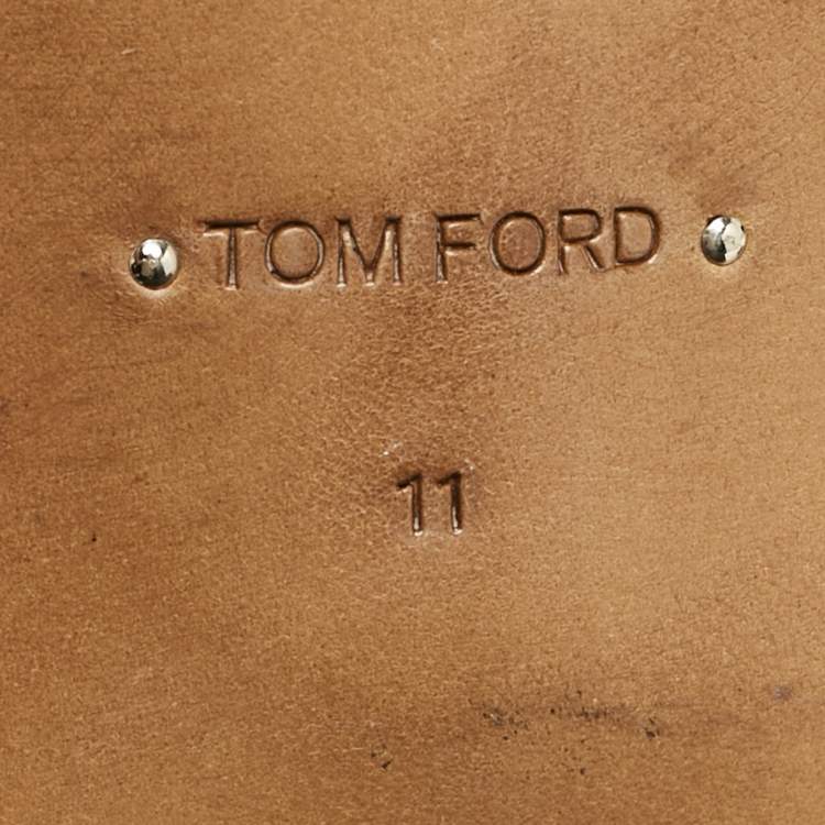 Pre Owned Tom Ford Black Leather Rupert Jodhpur Ankle Boots Size 44